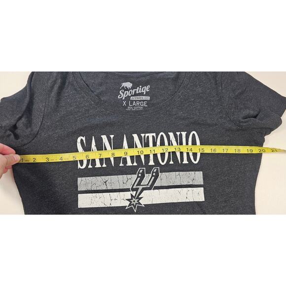 Sportique XL san antonio spurs game day spell out t shirt light weight stretch - Picture 7 of 7